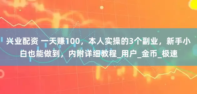 兴业配资 一天赚100，本人实操的3个副业，新手小白也能做到，内附详细教程_用户_金币_极速